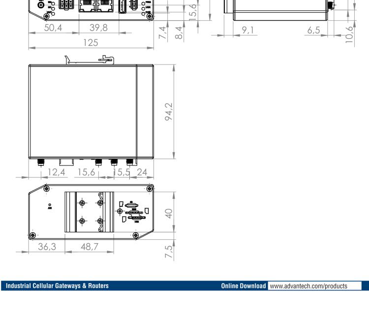 研华BB-SR30410020 SmartFlex, EMEA/LATAM/APAC, 2x Ethernet, Wi-Fi, Metal, Without Accessories