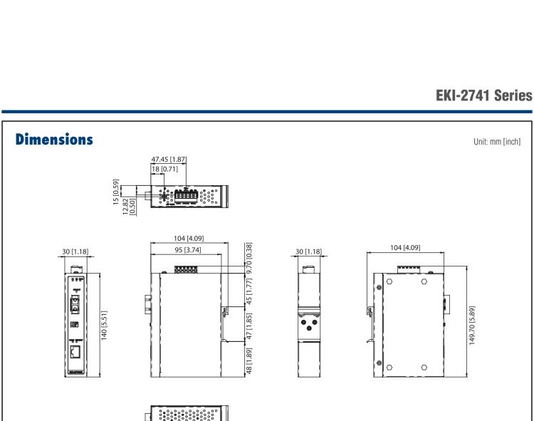 研华EKI-2741SXI Hardened Media Converter, 1000Mbps, Multimode 850nm, SC