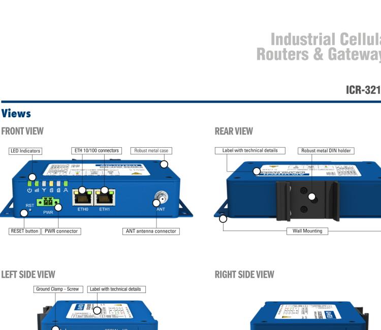 研华ICR-3211B ICR-3200, LTE catM1, NB-IoT, 1xETH, 1xRS232, 1xRS485, SUPERCAP, No ACC