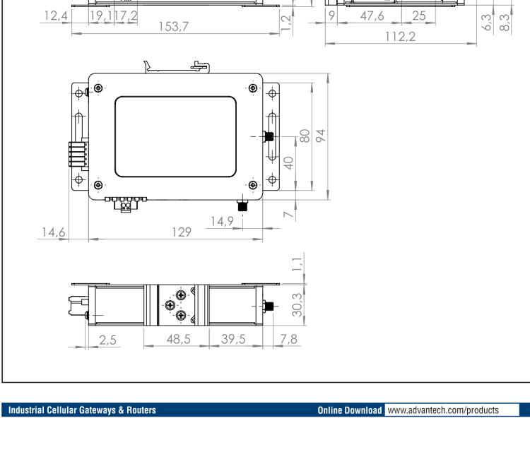 研华ICR-3211B ICR-3200, LTE catM1, NB-IoT, 1xETH, 1xRS232, 1xRS485, SUPERCAP, No ACC