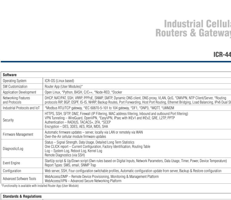 研华ICR-4453S ICR-4400, EUROPE, NAM, 5x Ethernet, 1x RS232, 1x RS485, CAN, PoE PSE+, SFP, USB, SD, Without Accessories