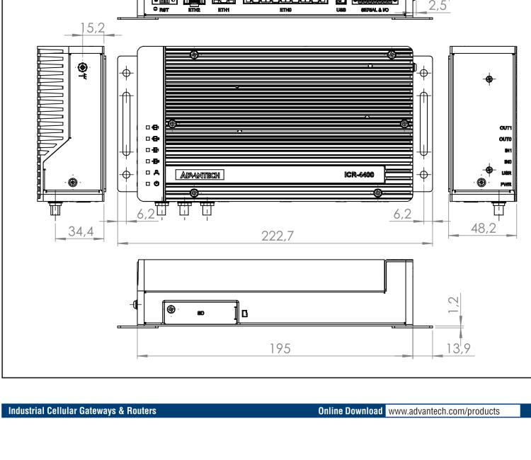 研华ICR-4401W1S ICR-4400, GLOBAL, 5xETH, 1× RS232, 1× RS485, CAN, PoE PSE+, WIFI, SFP, USB, SD, No ACC