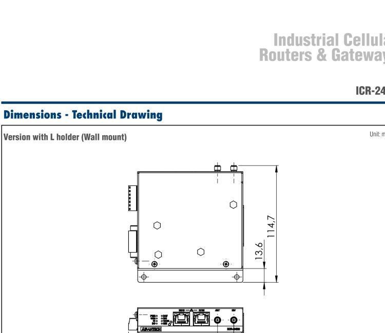 研华ICR-2432 ICR-2400, LATAM, 2x Ethernet , 1x RS232, 1x RS485, Metal, Without Accessories