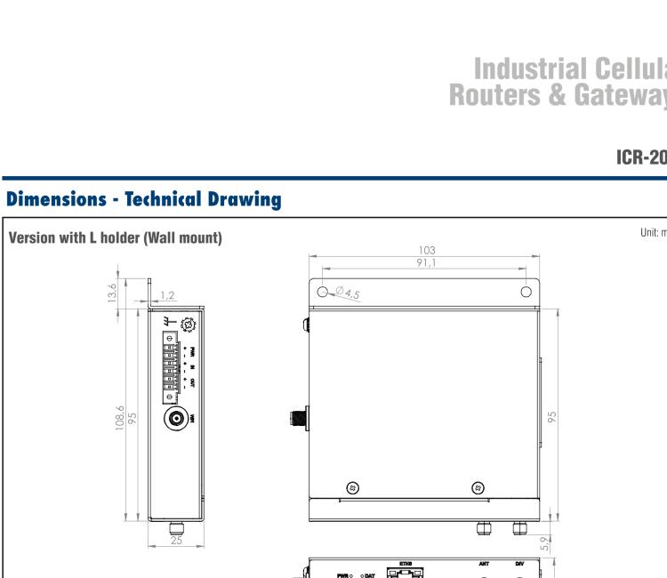 研华ICR-2031 ICR-2000, EMEA, 1x Ethernet, Metal, Without Accessories