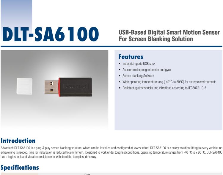 研华DLT-SA6100 USB-Based Digital Smart Motion Sensor For Screen Blanking Solution
