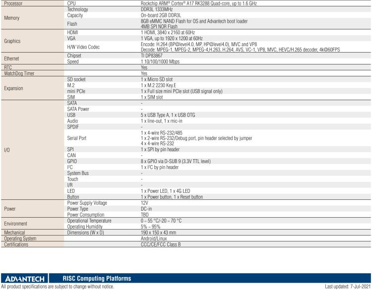 研华EPC-R4680 基于Rockchip Arm Cortex-A17 RK3288平台的嵌入式工控机