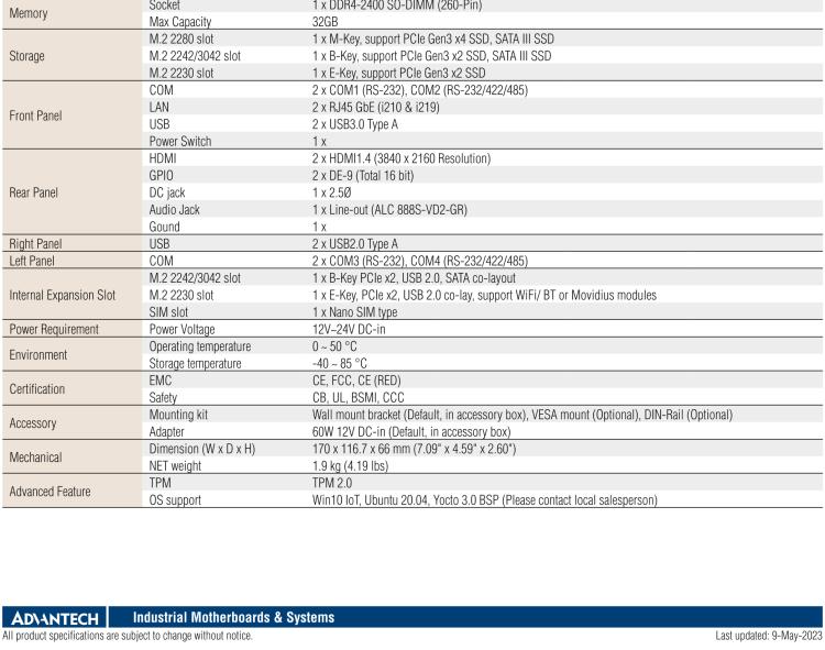 研华EPC-U3233 Intel Whiskey Lake Core-i 系列掌上型无风扇嵌入式工控机