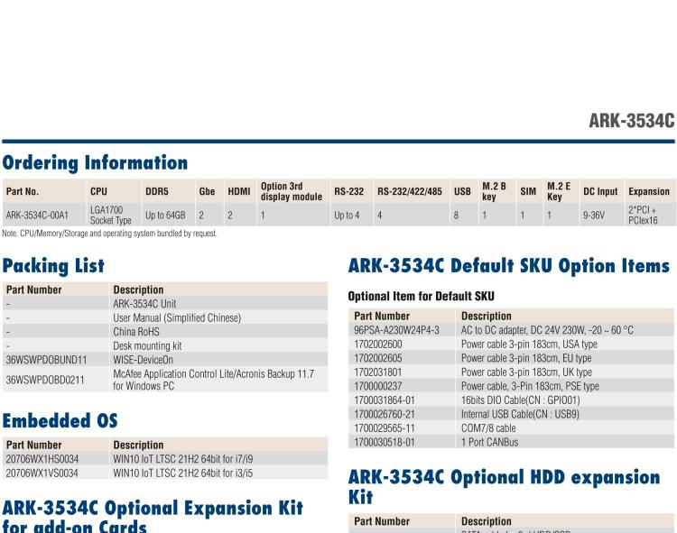 研华ARK-3534C 12th&13th Gen Intel® Core™ i3/i5/i7/i9 LGA1700 Expansion Fanless Box PC