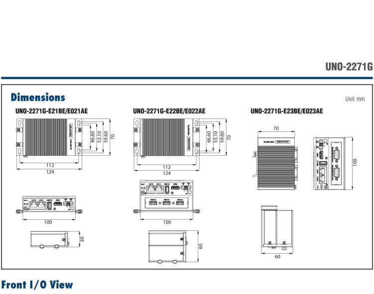 研华UNO-2271G 小型智慧工厂数据网关，搭载Intel® Atom™处理器，2 x GbE, 1 x mPCIe, HDMI, eMMC