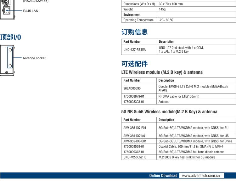 研华UNO-127 DIN导轨控制器，采用英特尔®Atom®x6413E 处理器