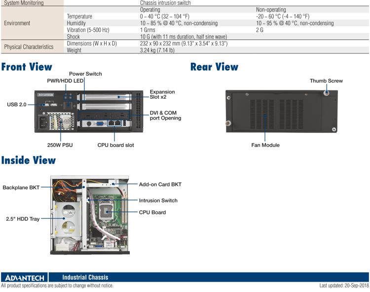 研华IPC-3012 Compact Chassis for PICMG 1.3 Half Size SHB