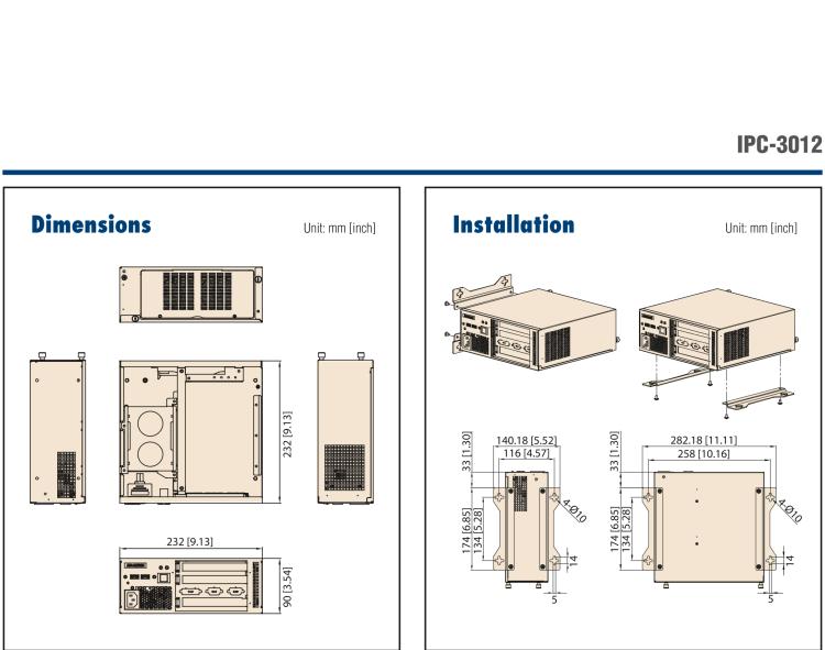 研华IPC-3012 Compact Chassis for PICMG 1.3 Half Size SHB