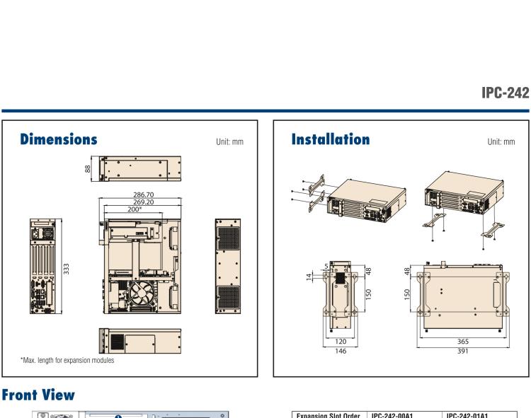 研华IPC-242 搭载第十代Intel® Core™ i CPU 插槽(LGA 1200) 和250W ATX PSU紧凑型工控机