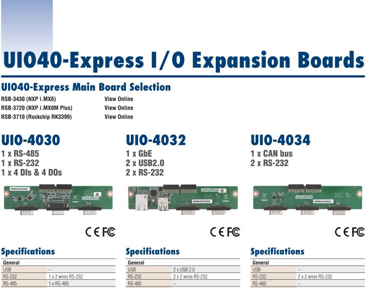 研华UIO-4034 UIO40-Express I/O 扩展卡，支持 2 wires RS-232, 1 CAN Bus