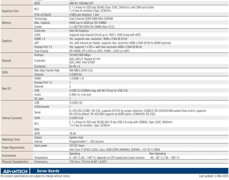研华AIMB-286 Intel® 第8/9代 Core™ i 系列处理器，搭载Intel H310芯片组。超薄设计，结构紧凑。
