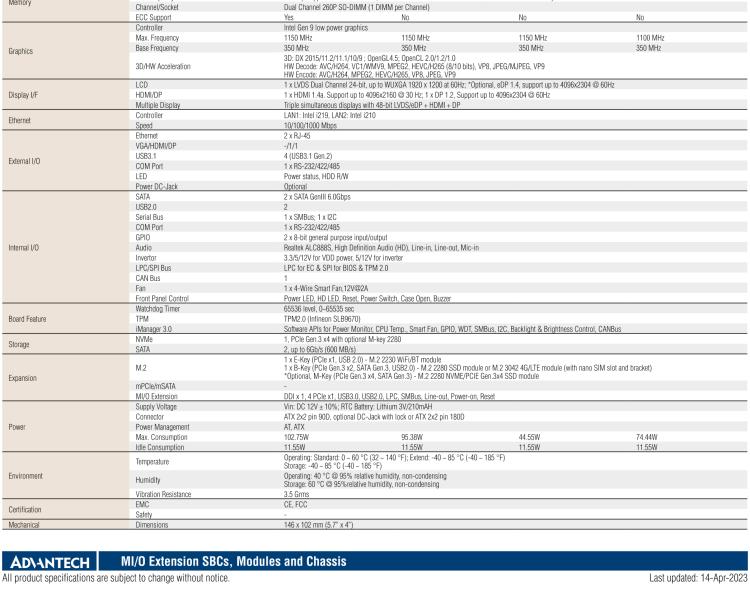 研华MIO-5393 第九代Intel 高性能笔记本CPU 3.5寸小尺寸嵌入式单板，性能提升25%，TDP 45W/25W，支持DDR4 64GB内存，2LAN, 4USB 3.1，M.2 2280 Key支持NVMe，-40-85℃宽温