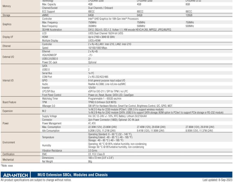 研华MIO-2363 Intel 第8代Atom系列 PICO-ITX 2.5‘’单板电脑