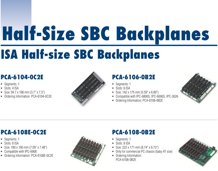 研华PCA-6108P8-0A2E Pure PCI Backplanes, only Compatible with IPC Chassis: IPC-6608, IPC-6908