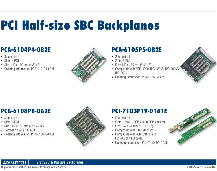 研华PCA-6104P4-0B2E 4槽PCI底板