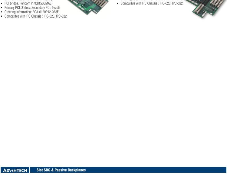 研华PCA-6106-0B2E 带 6 个 ISA 槽的单系统 6 槽底板