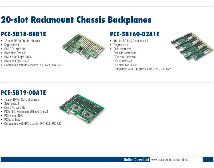 研华PCE-5B03V 3-slot Butterfly BP for 1U chassis