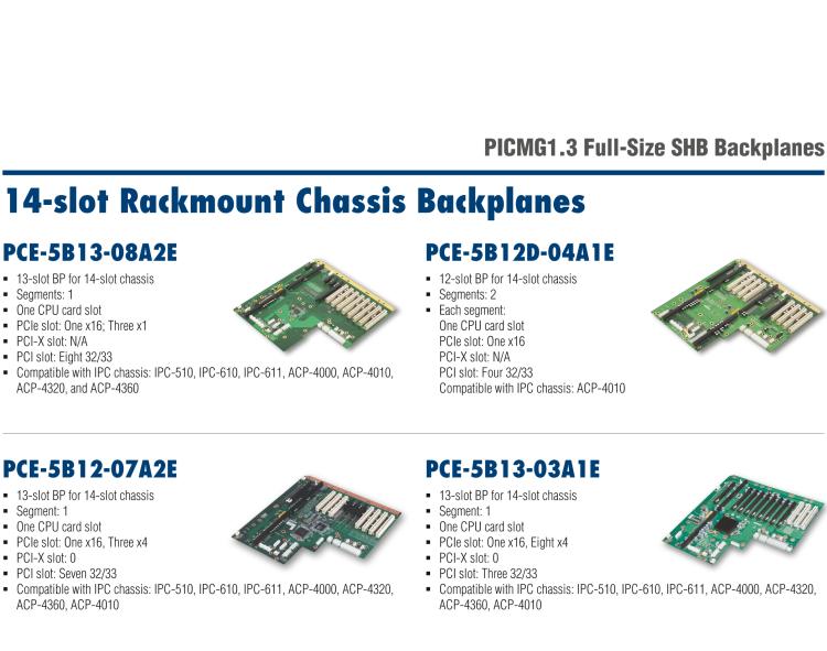 研华PCE-5B09 9-slot BP for 10-slot wall-mount/ 14-slot rack-mount chassis