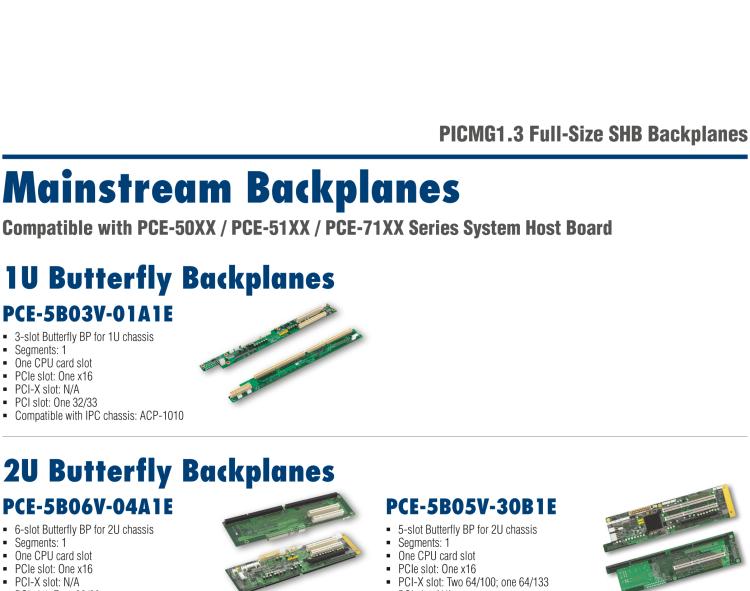 研华PCE-7B17-00 PICMG1.3 Full-Size SHB Backplanes