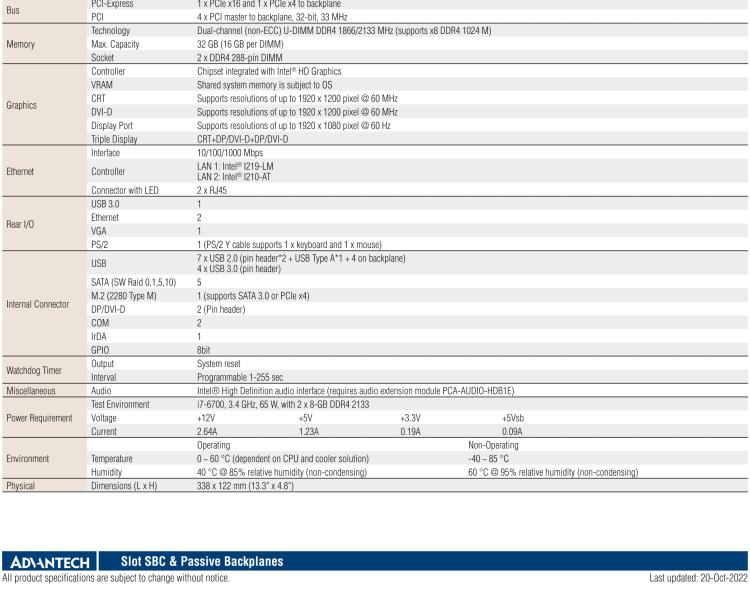 研华PCE-5129 6th Generation Intel® Core™ processor-based platform