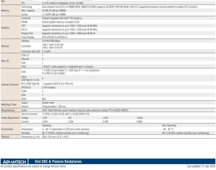 研华PCE-7129 6th Generation Intel® Core™ processor-based platform