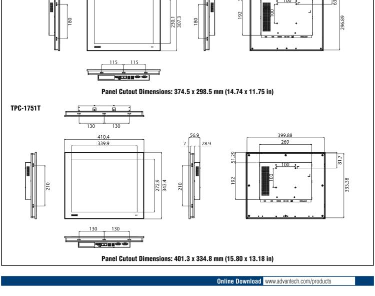 研华TPC-1251T(B) 12寸XGA TFT LED LCD工业信息终端平板电脑，搭载英特尔®凌动™处理器