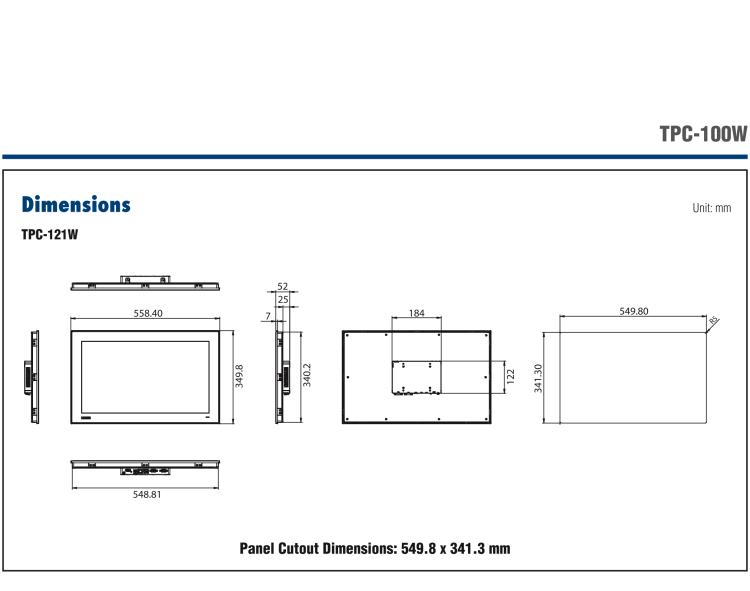 研华TPC-115W 15.6" Touch Panel Computer with ARM Cortex™-A53 Processor