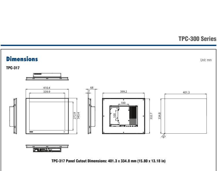 研华TPC-315 15英寸XGA TFT LED LCD触摸屏电脑，搭载第八代Intel®Core™ i3/ i5/ i7处理器，内置8G DDR4 RAM