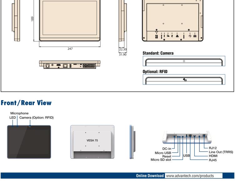 研华HIT-W101L 10.1" Healthcare/Hospitality Information Terminal