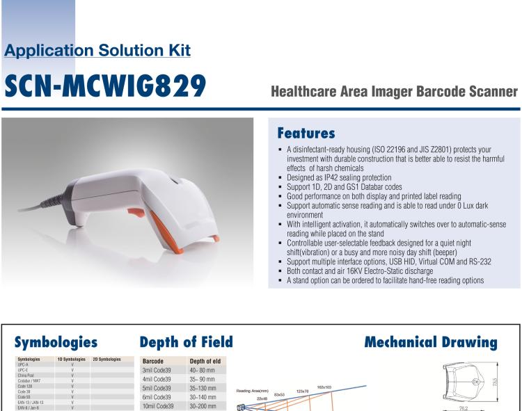 研华SCN-NCBIG820 Area Imager Barcode Scanner