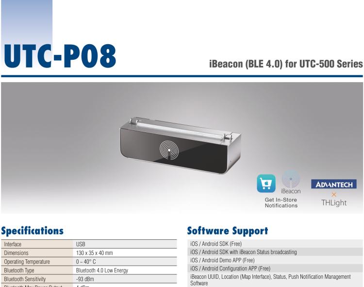 研华UTC-P08 iBeacon Module for UTC-515/520/532 Series