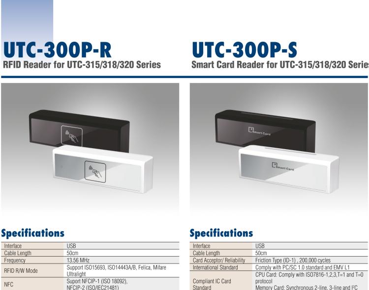 研华UTC-300P-R RFID Reader for UTC-300 Series