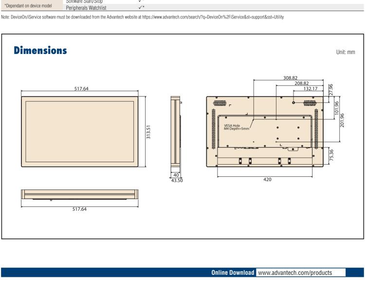 研华UTC-520H 21.5" Ubiquitous Touch Computer with 8th Gen Intel Core i7/i5/i3 Processor