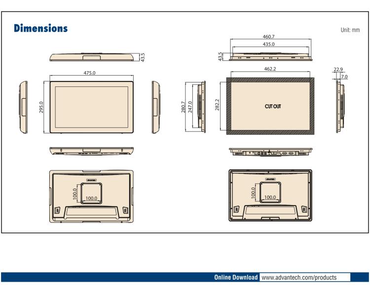 研华UTC-318I 18.5" Ubiquitous Touch Computer with 11th Gen Intel® Core™ i7/i5/i3 and Celeron® 6305E Processor