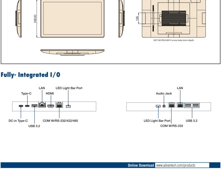 研华UTC-124I1 23.8" Ubiquitous Touch Computer with 11th Gen Intel® Core™ i5-1145G7E / i3-1115G4E Processor