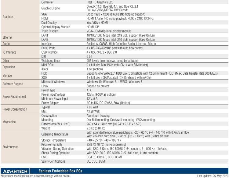 研华EPD-ARK-2250L 研华EPD专用应用服务器，高级版。Intel i7，1TB SATA，16G DDR4。