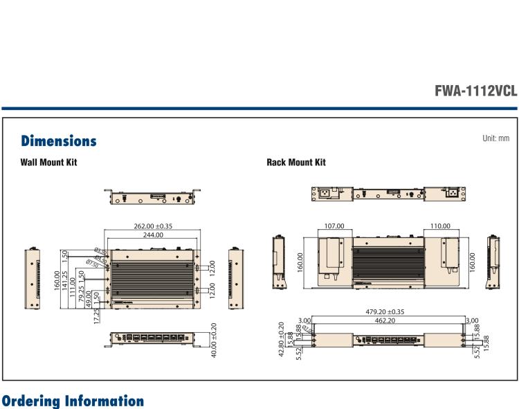 研华FWA-1112VCL Fanless Network Appliance for SD-WAN& uCPE Edge Deployment with Coming 5G & Wi-Fi 6 Support