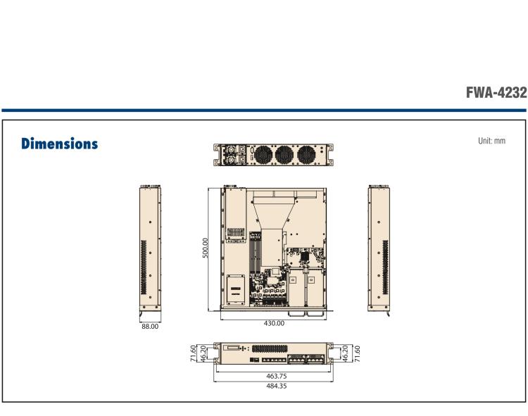 研华FWA-4232 基于Intel® Haswell XeonTM E3/CoreTM/ PentiumTM/CeleronTM系列处理器 2U机架式网络应用平台