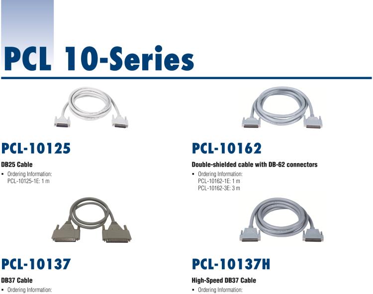研华PCL-10162 3m DB-62屏蔽线缆