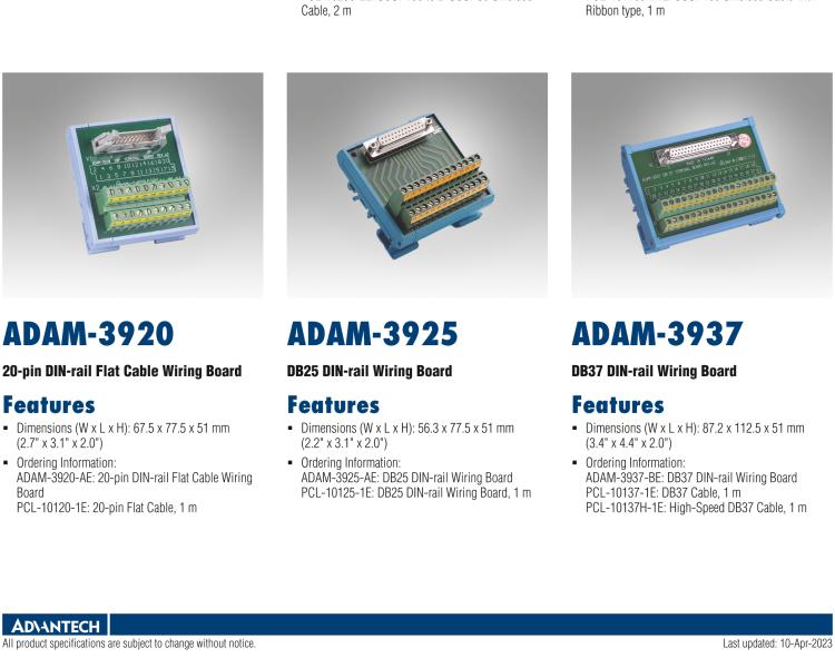 研华ADAM-3968 DIN导轨安装的68脚SCSI-II接线端子