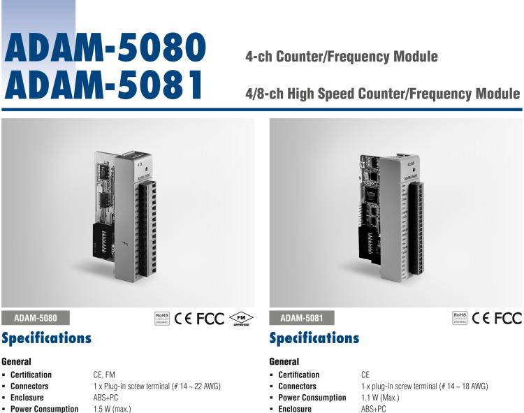 研华ADAM-5081 4通道高速计数器/频率模块