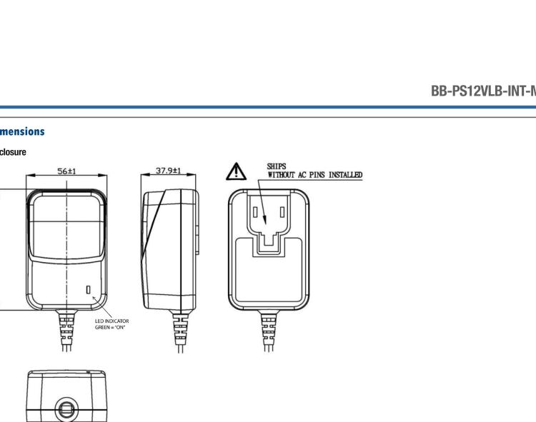研华BB-PS12VLB-INT-MED Power Supply, AC to 12 VDC Medical-grade, Locking Plug