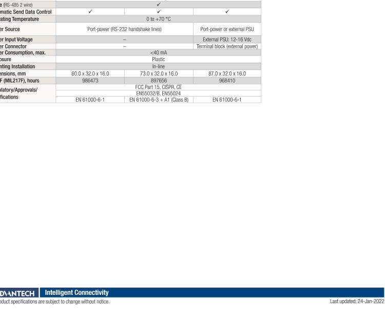 研华BB-485SD9TB ULI-226T 端口供电的 RS-232 至 TB RS-485 转换器