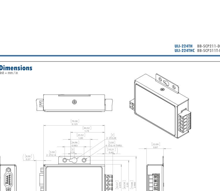 研华BB-485DRCI ULI-224TCI 三隔离RS-232至RS-422/485转换器