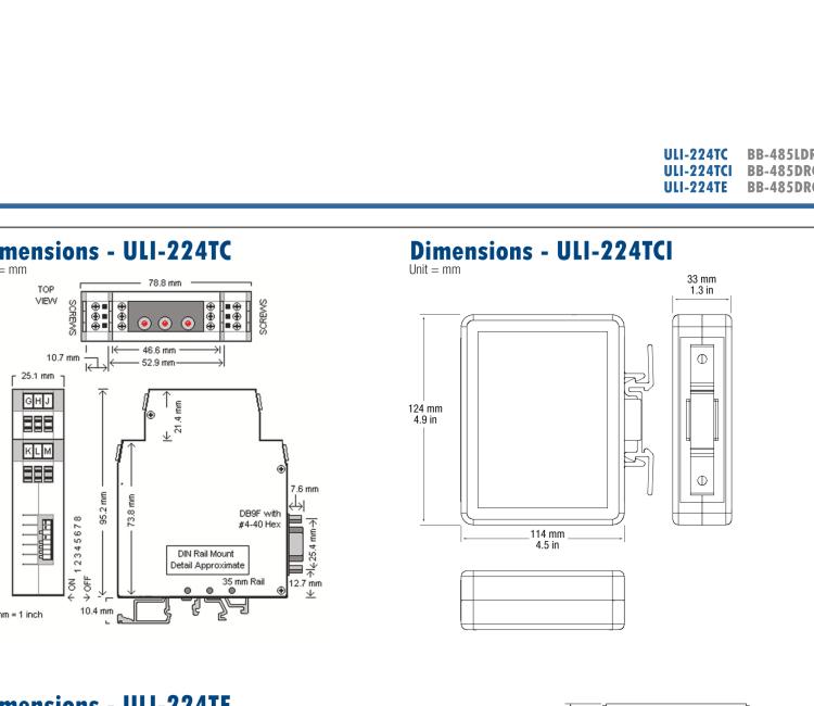 研华BB-4WSD9TB ULI-224T-RS-232（DB9母头）至RS422/485（接线端子）转换器