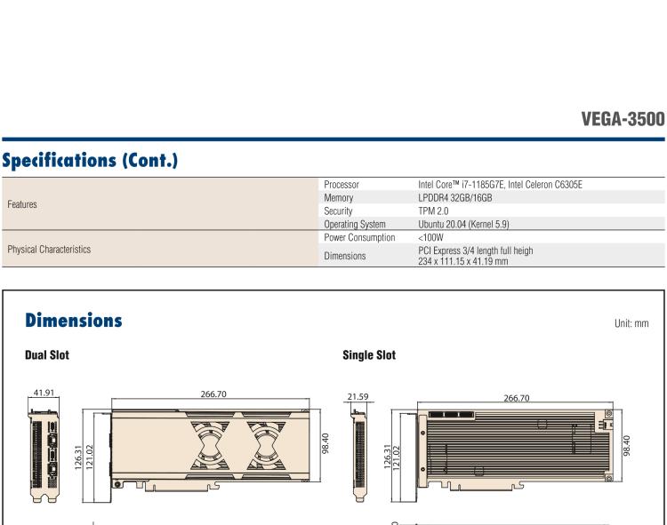 研华VEGA-3500 Intel® 11th Gen CPU-based UHD Video Accelerator Card